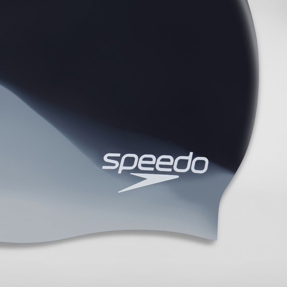 Adult Multi Colour Silicone Swim Cap Black/Grey | Speedo