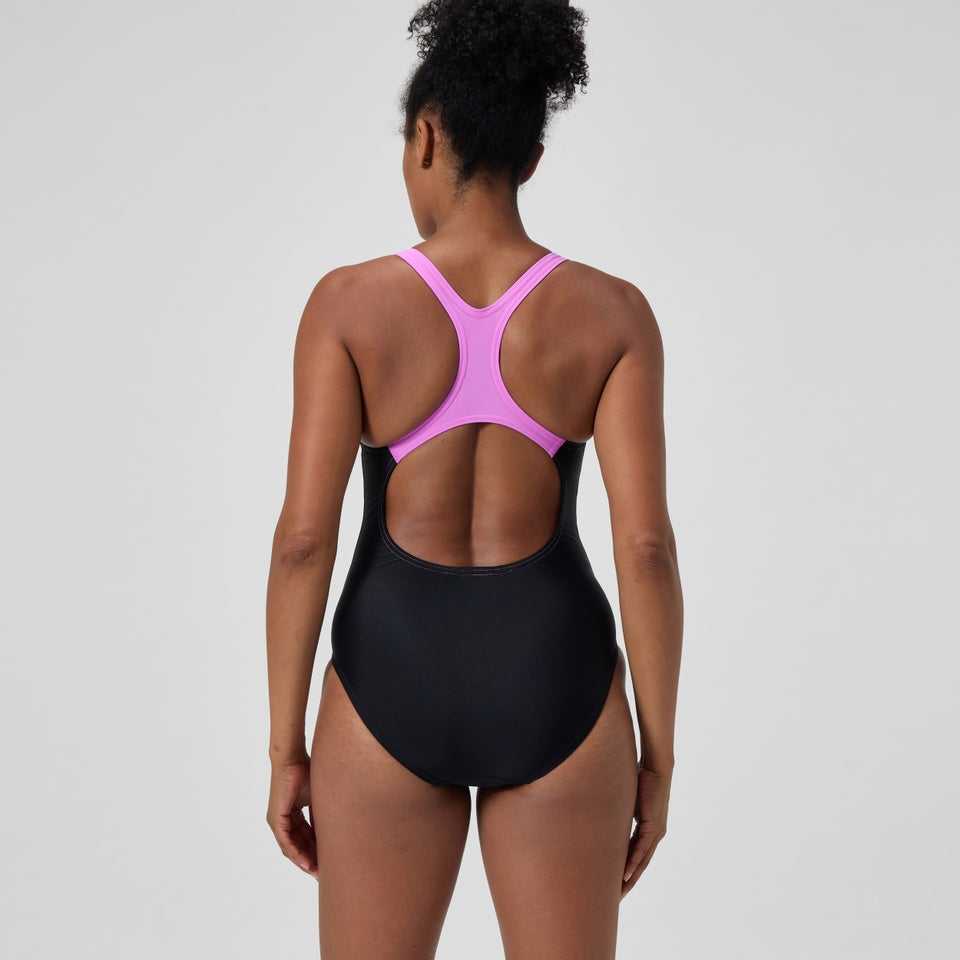 Medley Logo Swimsuit Black/Pink | Speedo