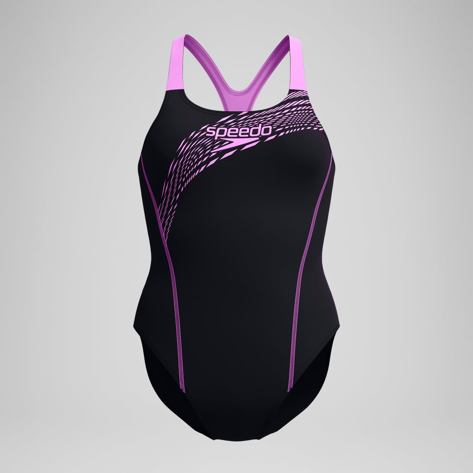 Medley Logo Swimsuit Black/Pink | Speedo