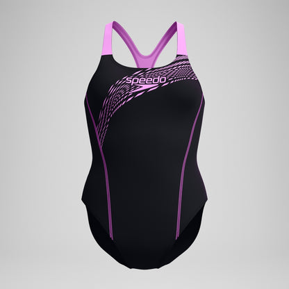 Medley Logo Swimsuit Black/Pink | Speedo