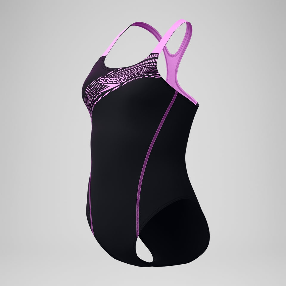 Medley Logo Swimsuit Black/Pink | Speedo