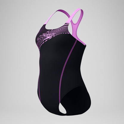 Medley Logo Swimsuit Black/Pink | Speedo