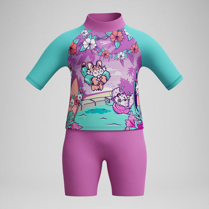 Infant Girls' Learn to Swim Sun Protection Top & Short Pink | Speedo