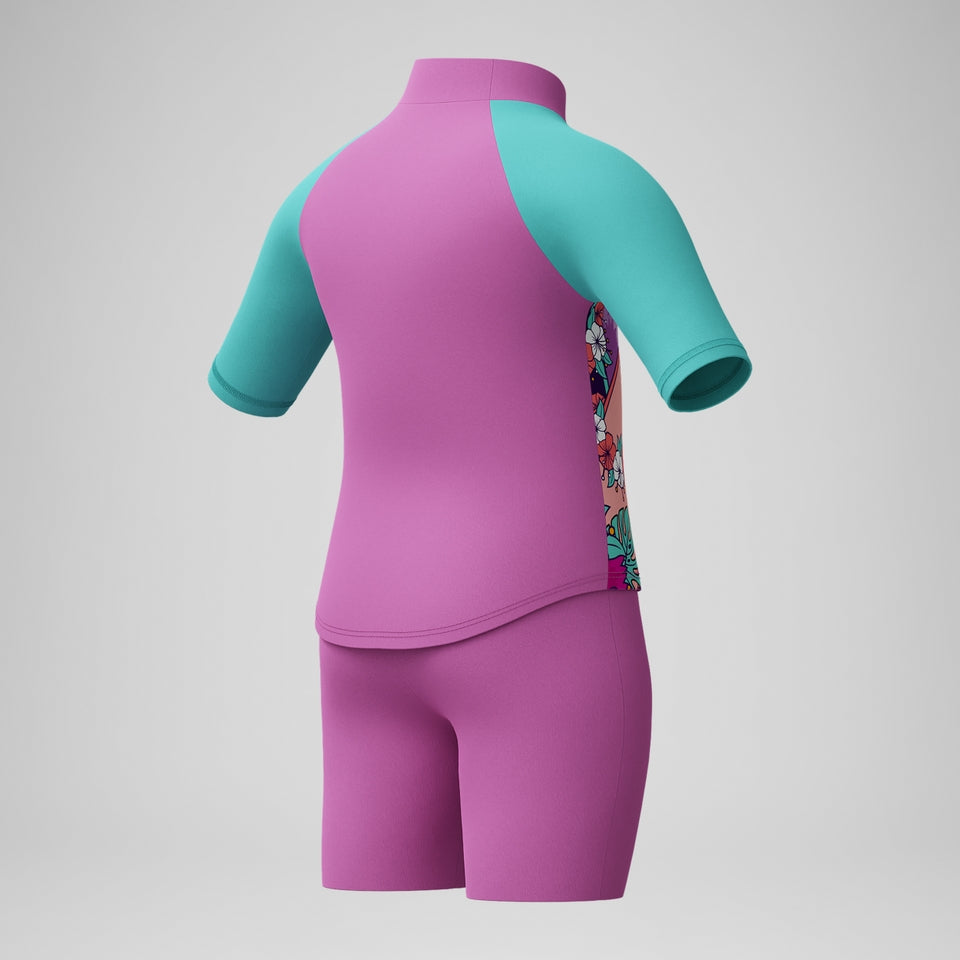 Infant Girls' Learn to Swim Sun Protection Top & Short Pink | Speedo