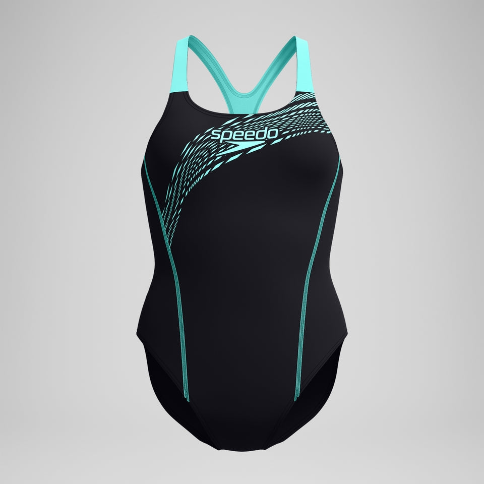 Medley Logo Swimsuit Black/Turquoise | Speedo