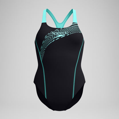 Medley Logo Swimsuit Black/Turquoise | Speedo