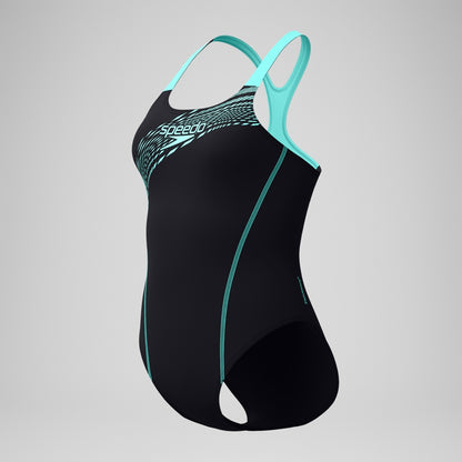 Medley Logo Swimsuit Black/Turquoise | Speedo