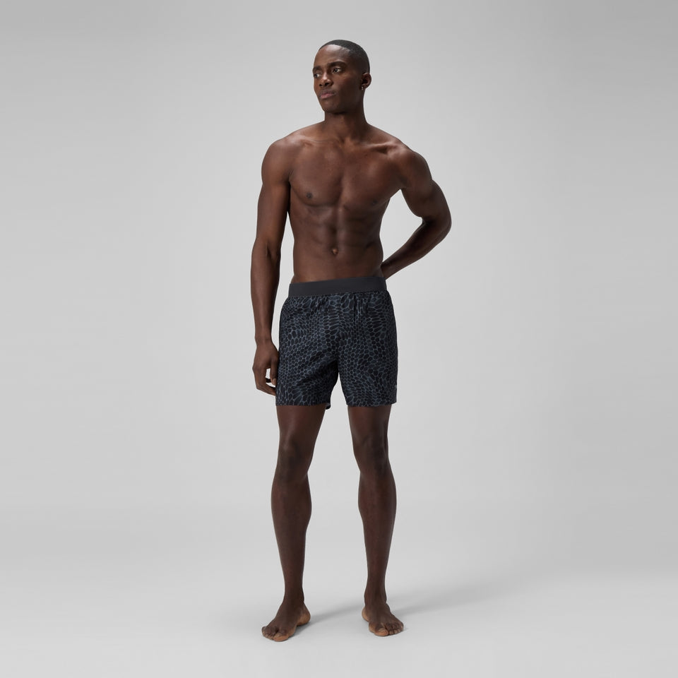 Lookout Printed 40cm Swim Shorts Black | Speedo