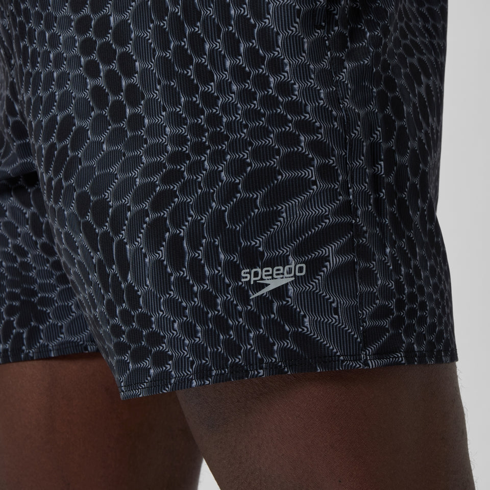 Lookout Printed 40cm Swim Shorts Black | Speedo