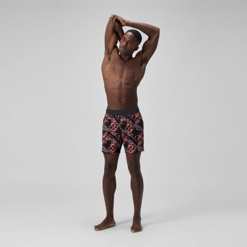 Lookout Printed 40cm Swim Shorts Black/Orange | Speedo
