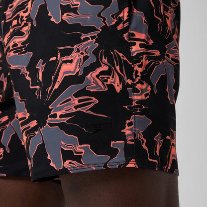 Lookout Printed 40cm Swim Shorts Black/Orange | Speedo