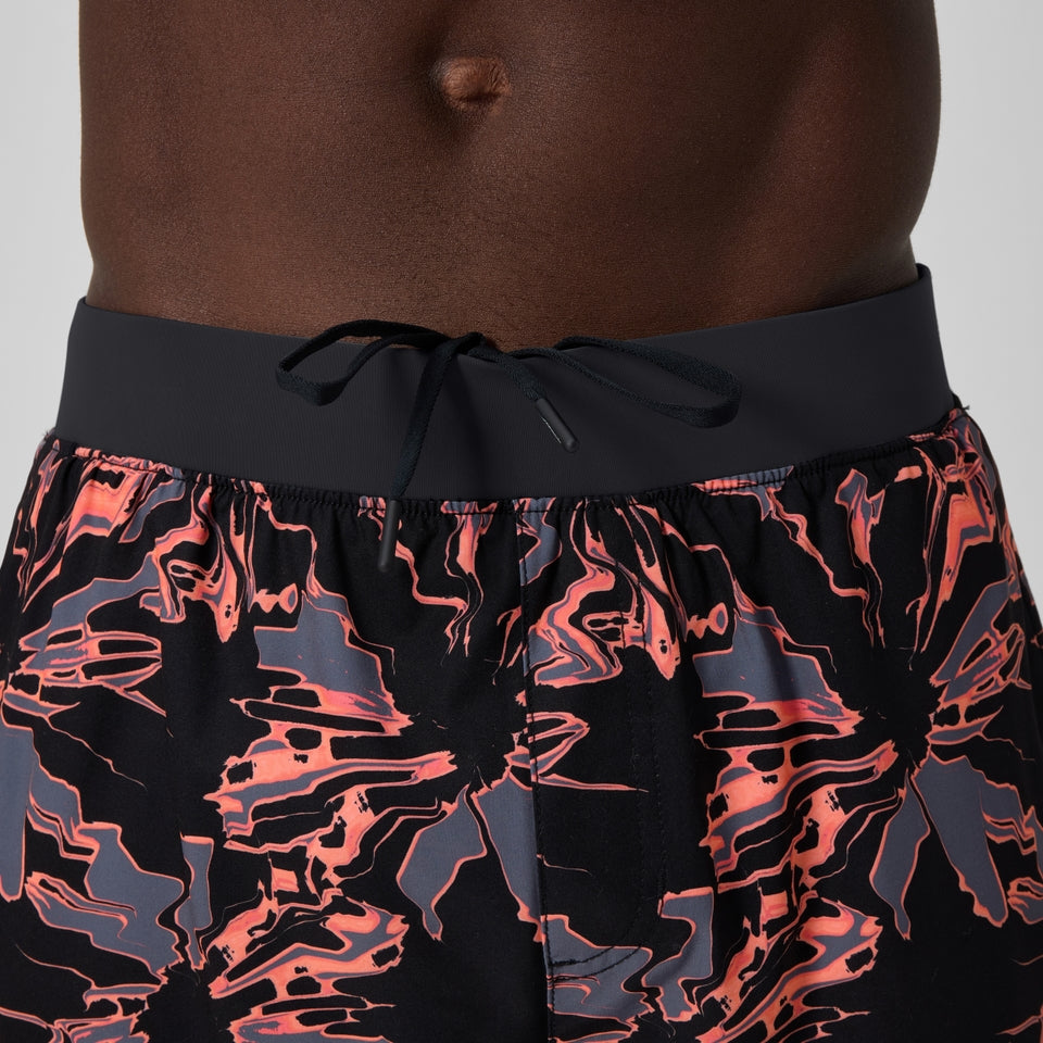 Lookout Printed 40cm Swim Shorts Black/Orange | Speedo