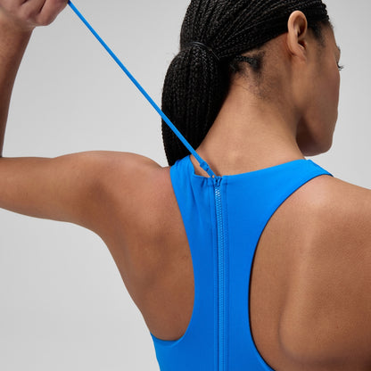 Racerback Zip Swimsuit Blue | Speedo