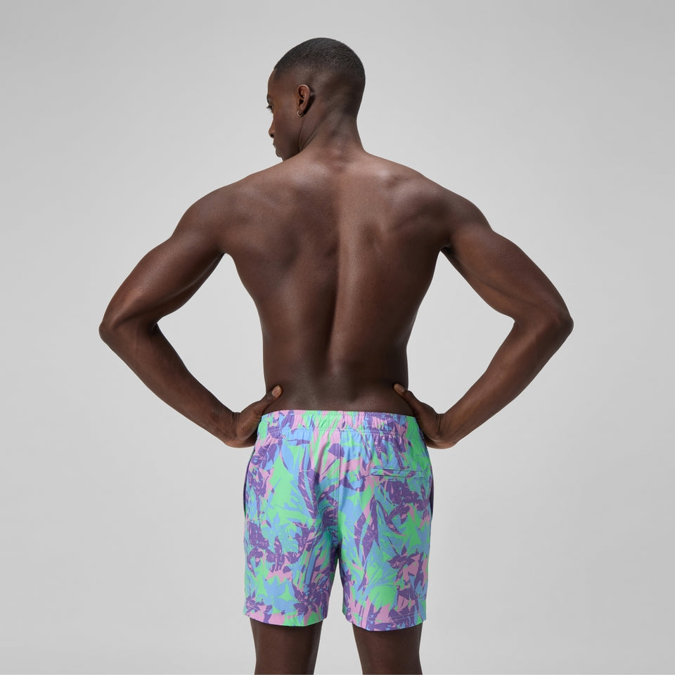 Redondo Edge Printed 40cm Swim Shorts Purple/Green | Speedo