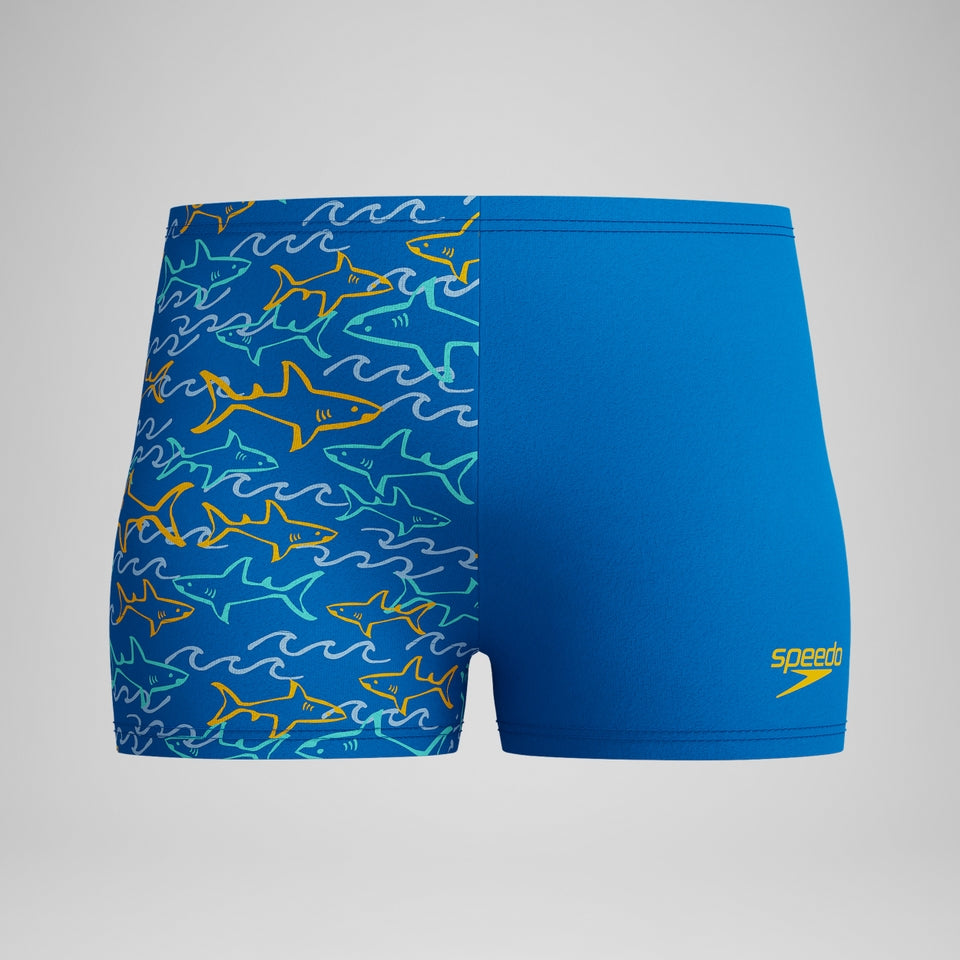 Infant Boys Learn to Swim Allover Aquashort Blue/Yellow | Speedo