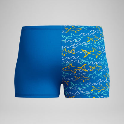 Infant Boys Learn to Swim Allover Aquashort Blue/Yellow | Speedo
