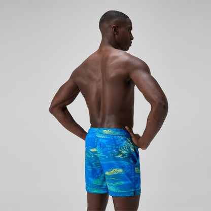 Redondo Edge Printed 40cm Swim Shorts Blue/Green | Speedo