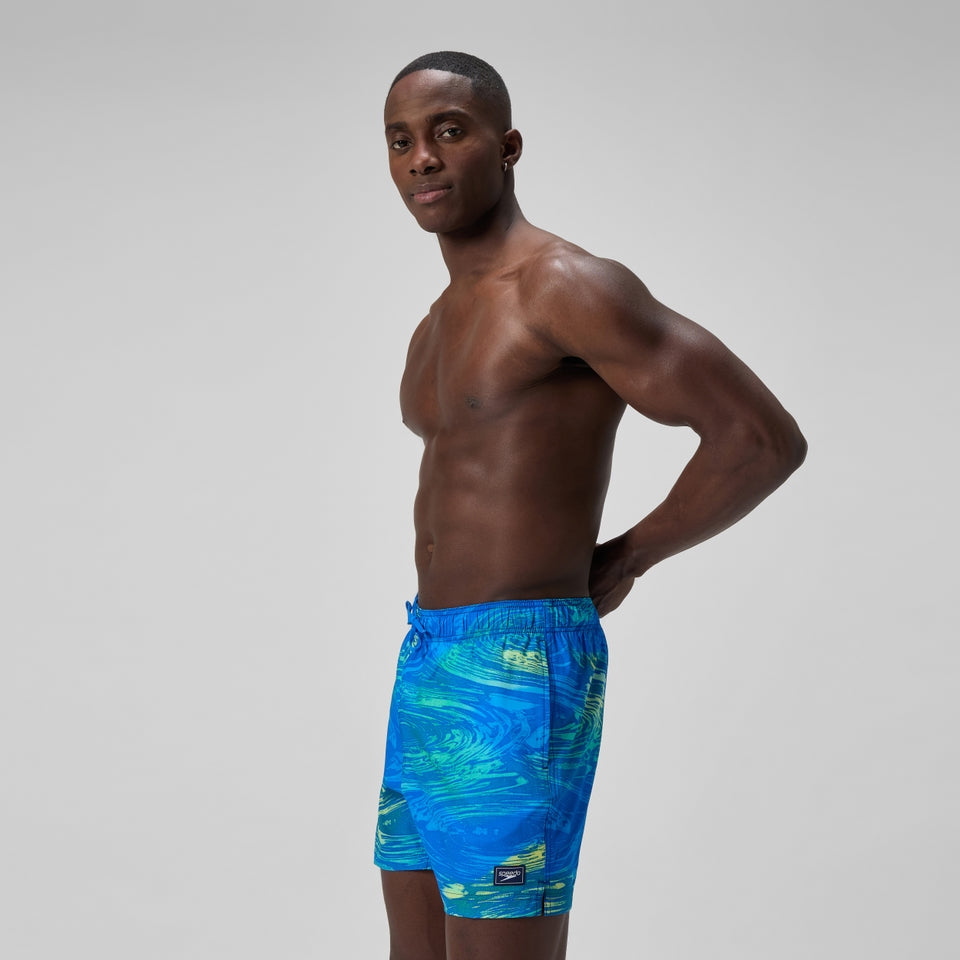 Redondo Edge Printed 40cm Swim Shorts Blue/Green | Speedo