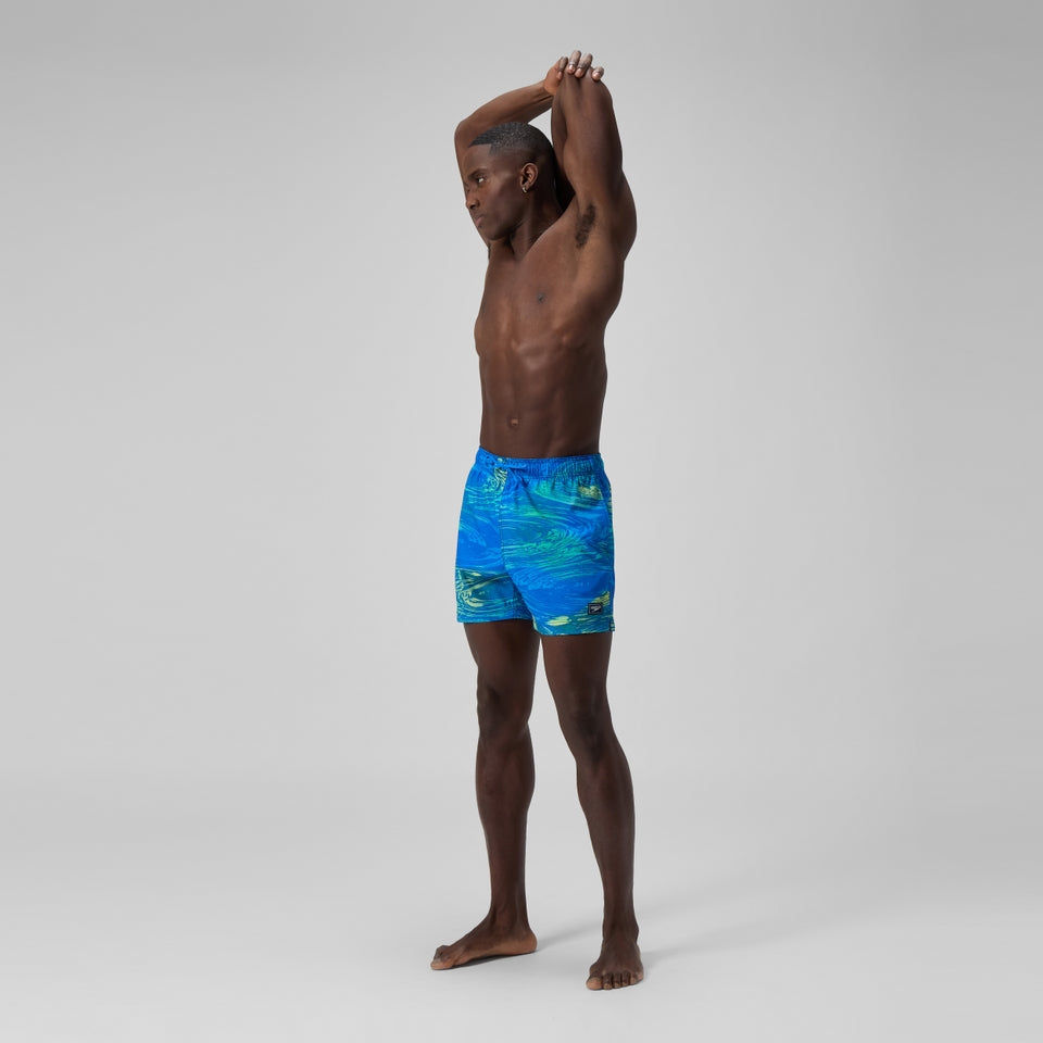 Redondo Edge Printed 40cm Swim Shorts Blue/Green | Speedo