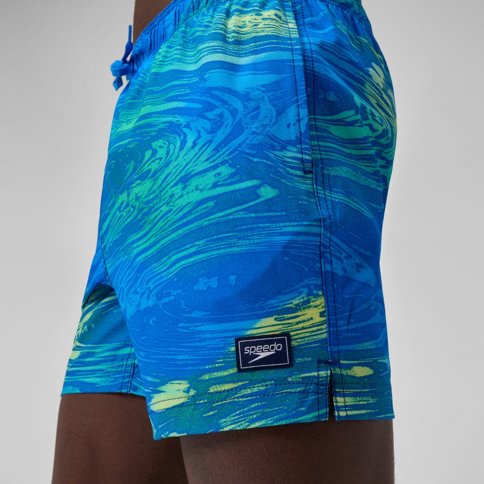 Redondo Edge Printed 40cm Swim Shorts Blue/Green | Speedo