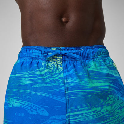 Redondo Edge Printed 40cm Swim Shorts Blue/Green | Speedo