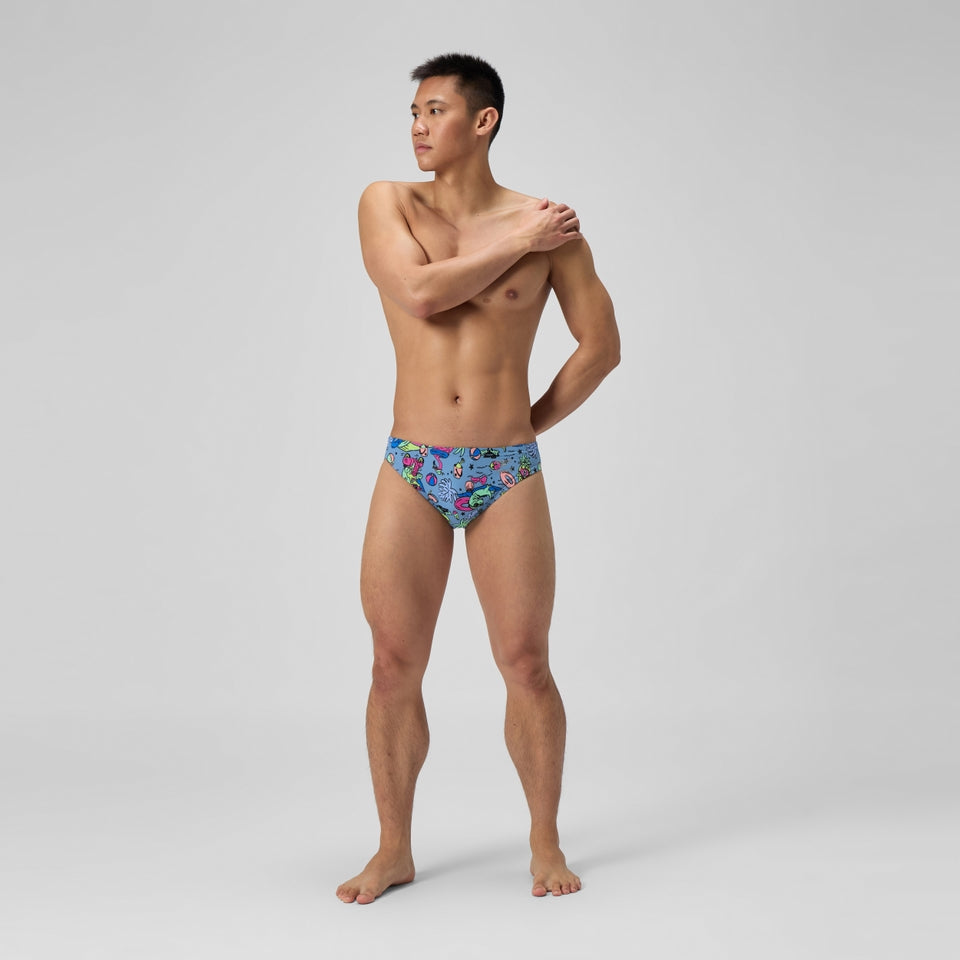 Club Training Printed Brief Blue/Green | Speedo