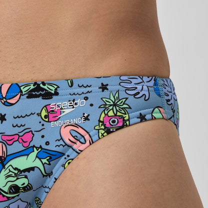 Club Training Printed Brief Blue/Green | Speedo