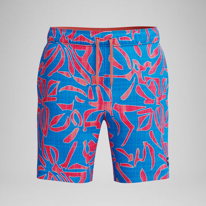Redondo Edge Printed 45cm Swim Shorts Orange/Blue | Speedo