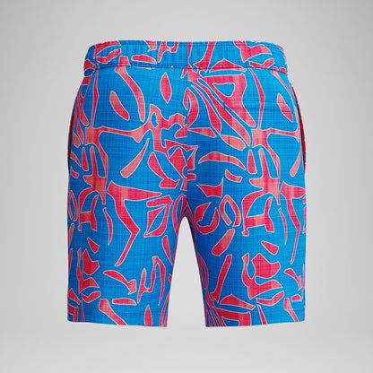 Redondo Edge Printed 45cm Swim Shorts Orange/Blue | Speedo