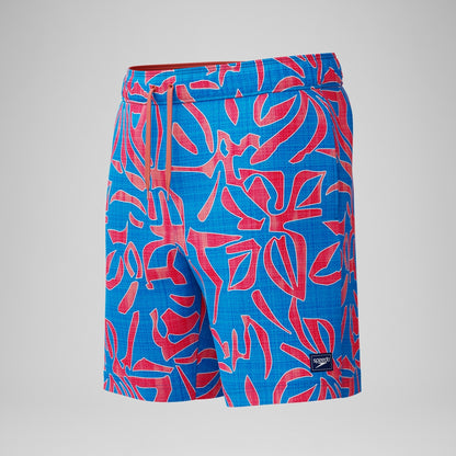 Redondo Edge Printed 45cm Swim Shorts Orange/Blue | Speedo