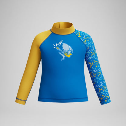 Infant Boys Learn to Swim Long Sleeve Rashguard Blue/Yellow | Speedo