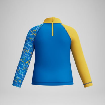 Infant Boys Learn to Swim Long Sleeve Rashguard Blue/Yellow | Speedo