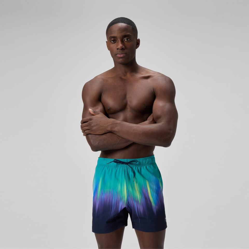 Redondo Edge Printed 40cm Swim Shorts Green/Blue | Speedo