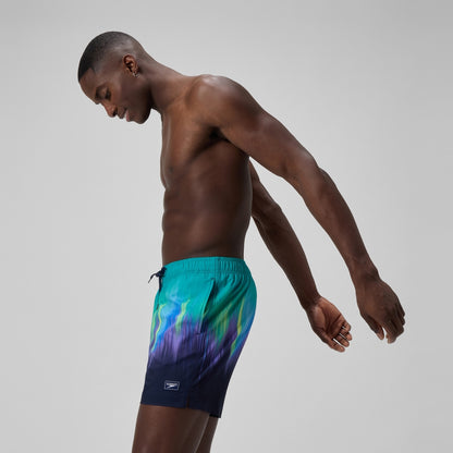 Redondo Edge Printed 40cm Swim Shorts Green/Blue | Speedo