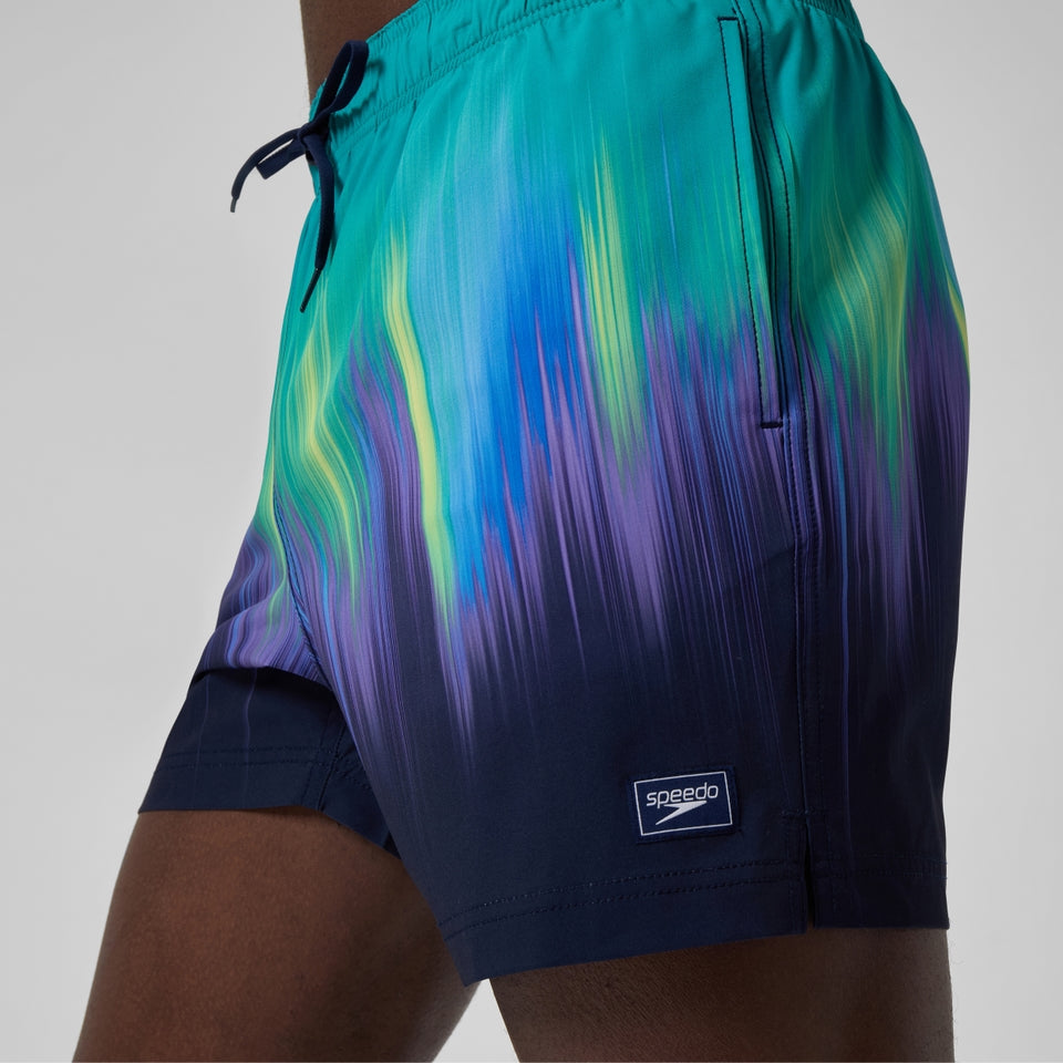 Redondo Edge Printed 40cm Swim Shorts Green/Blue | Speedo