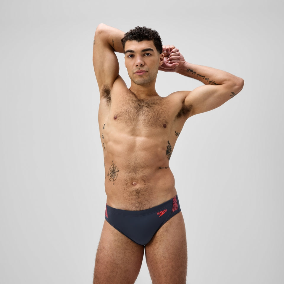 Hyperboom Splice Brief Grey/Orange | Speedo
