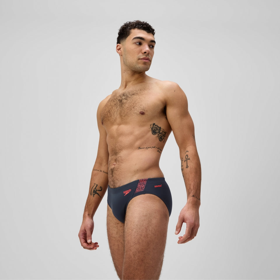 Hyperboom Splice Brief Grey/Orange | Speedo