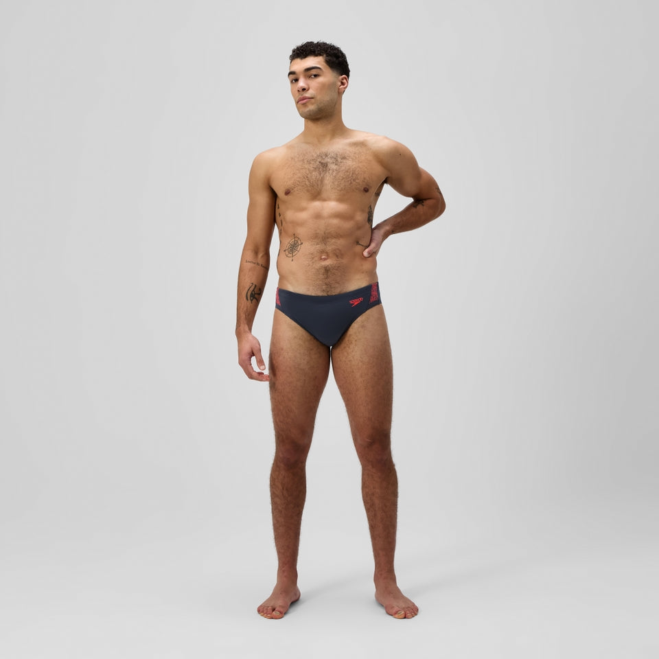 Hyperboom Splice Brief Grey/Orange | Speedo