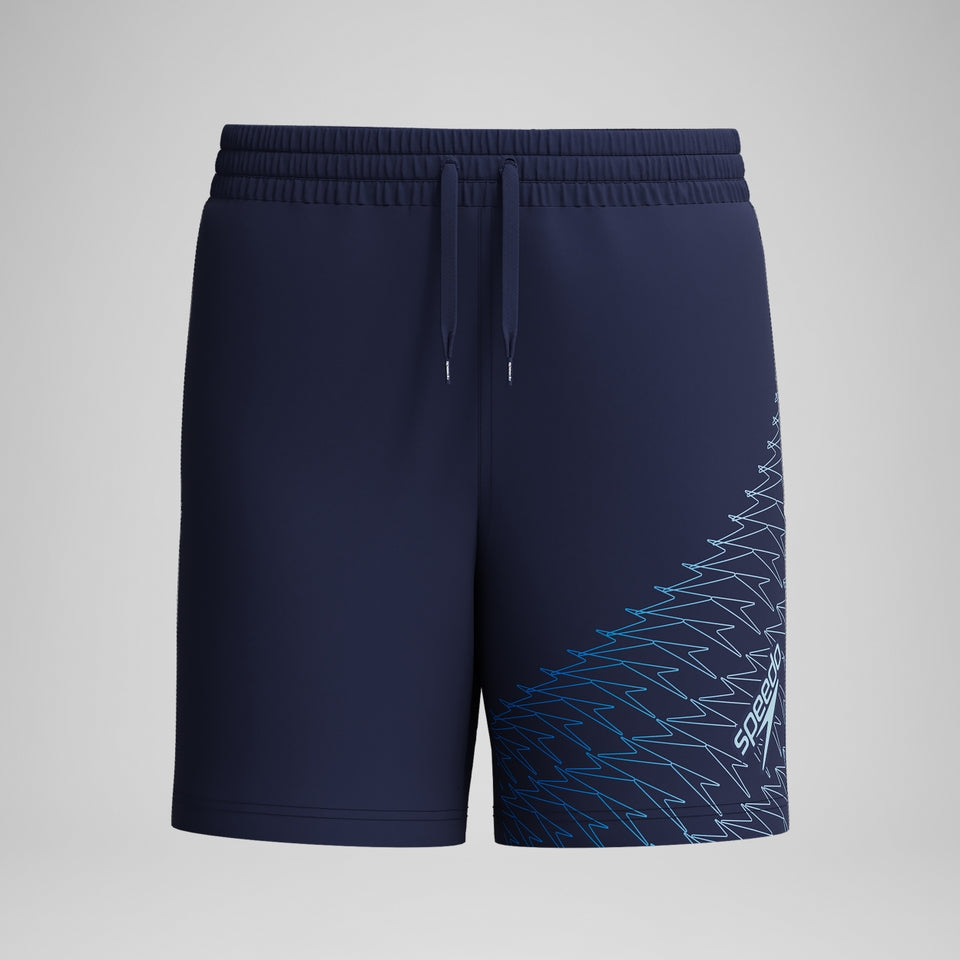 Boys Medley Logo 38cm Swim Shorts Navy/Blue | Speedo