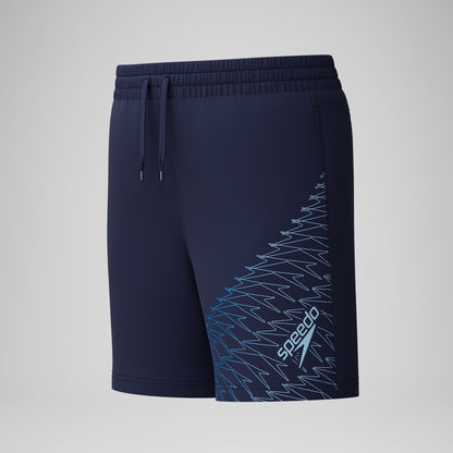 Boys Medley Logo 38cm Swim Shorts Navy/Blue | Speedo