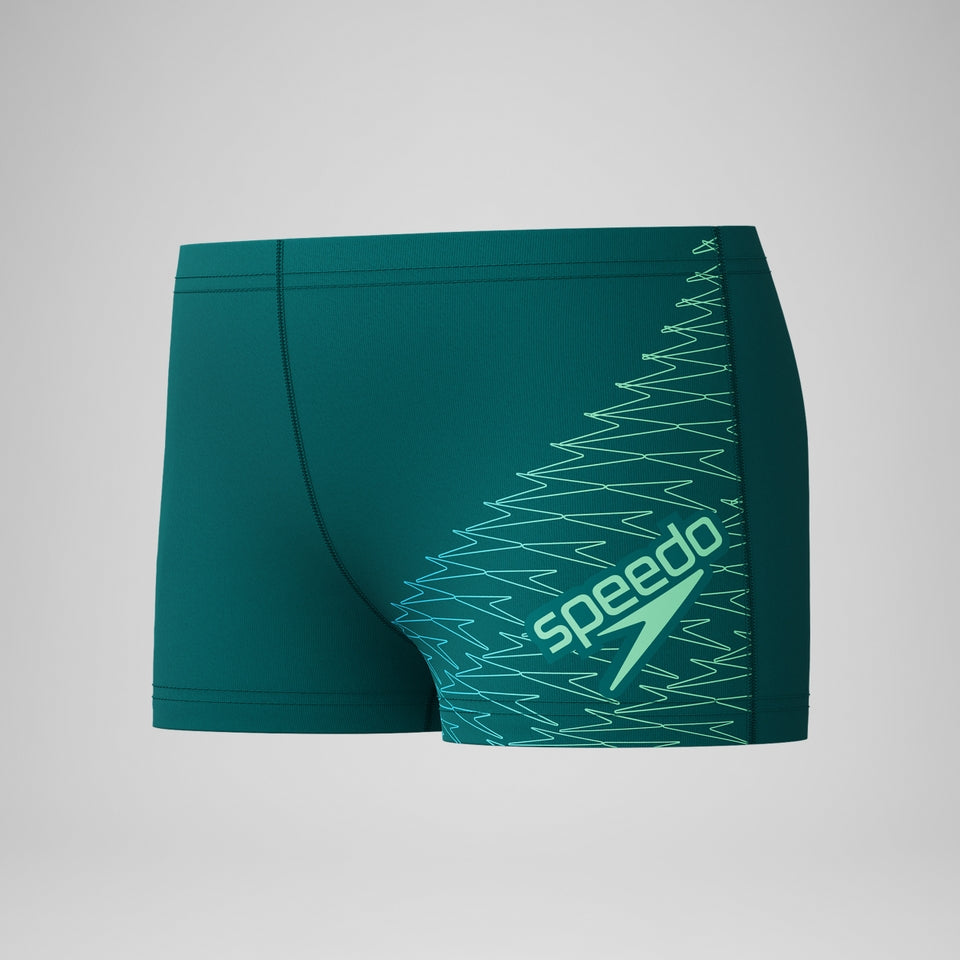 Boys Medley Logo Aquashort Green | Speedo