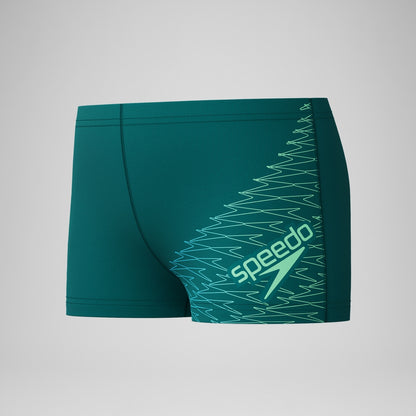 Boys Medley Logo Aquashort Green | Speedo