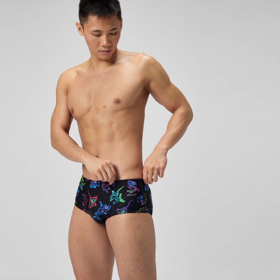 Club Training Printed 13.5cm Brief Black/Blue | Speedo