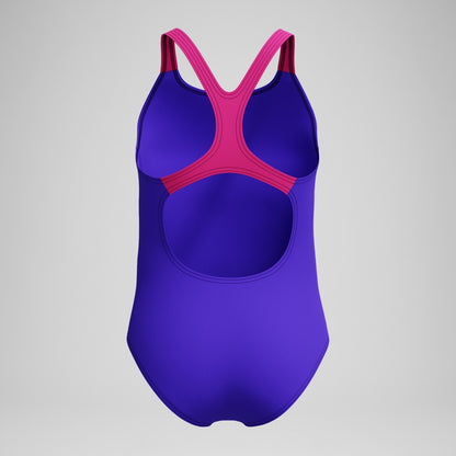Girls Medley Logo Medalist Swimsuit Purple/Pink | Speedo