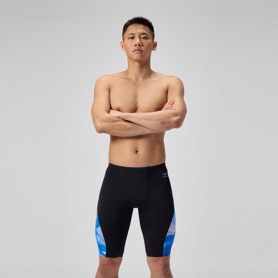 Club Training Printed Splice Jammer Black/Blue | Speedo