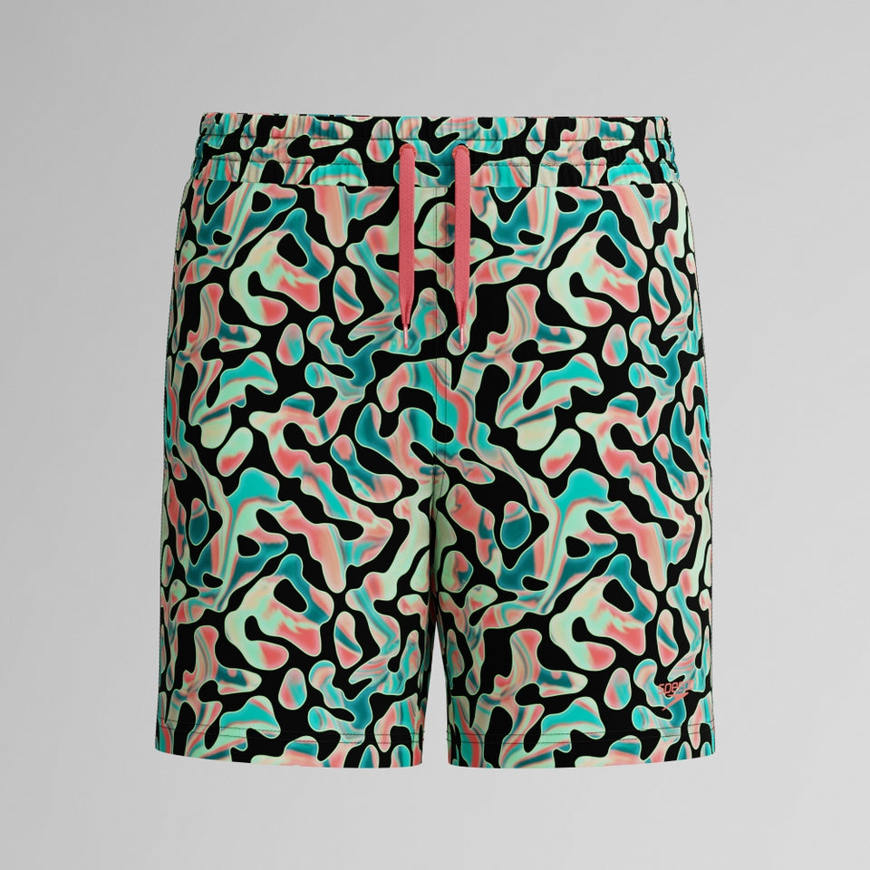 Boys Printed 38cm Swim Shorts Orange/Green | Speedo