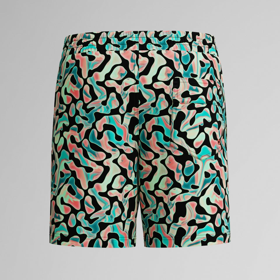 Boys Printed 38cm Swim Shorts Orange/Green | Speedo