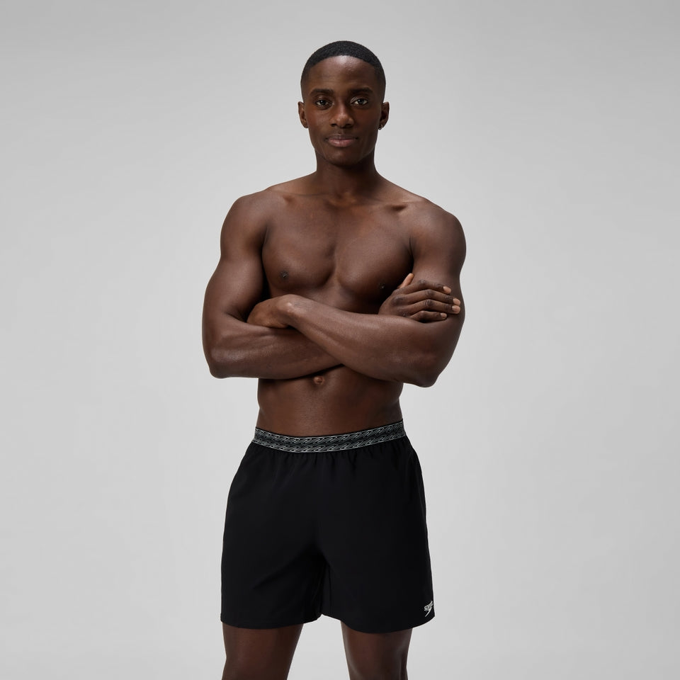 Hyperboom Band 40cm Swim Shorts Black/Dark Grey | Speedo