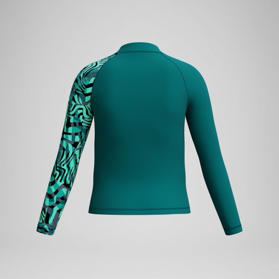 Boys Long Sleeve Rashguard Green | Speedo