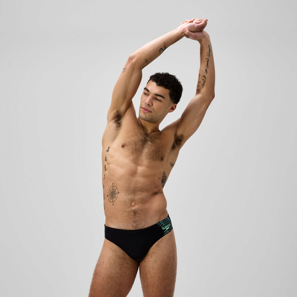 Medley Logo 7cm Brief Black/Green | Speedo